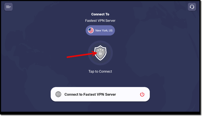 Click the connection button to start the configuration