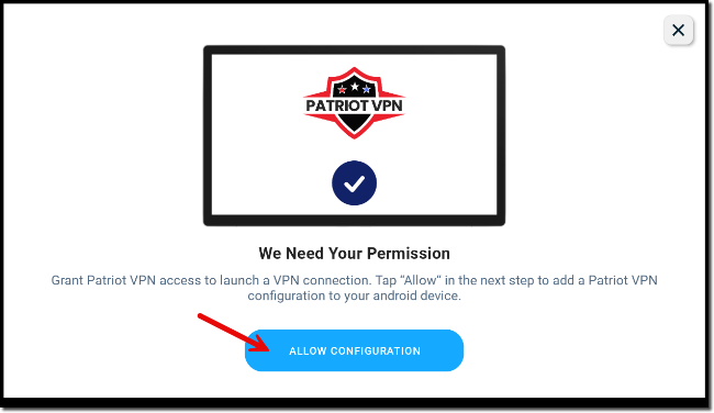 Click Allow Configuration
