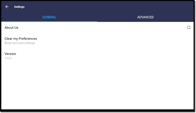 General Tab contents