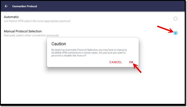 Click Ok to continue